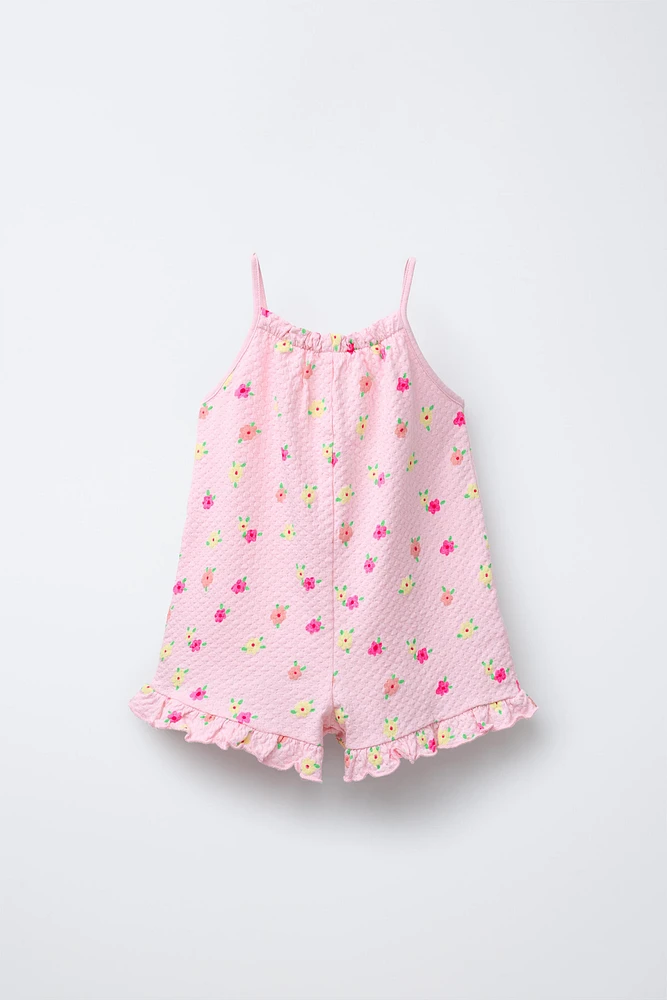 COMBI-SHORT STRUCTURÉ IMPRIMÉ