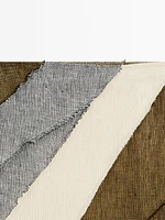Jupe midi patchwork 100 % lin