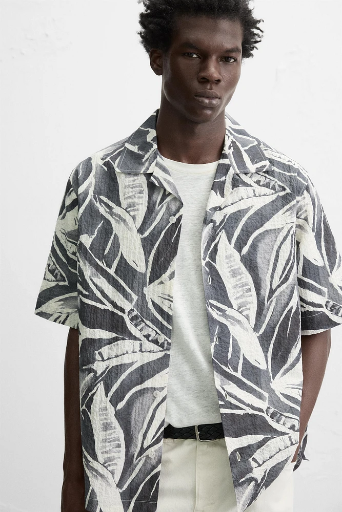 CHEMISE EN SEERSUCKER IMPRIMÉ