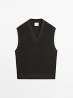 Linen blend knit vest - Limited Edition
