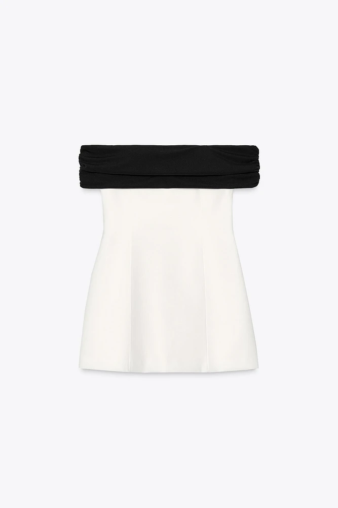 ROBE BUSTIER EN MATIÈRES VARIÉES
