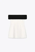 ROBE BUSTIER EN MATIÈRES VARIÉES