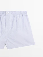 Micro-check print boxers