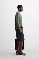 RELAXED FIT DENIM SHORTS