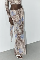 PRINTED TULLE PANTS