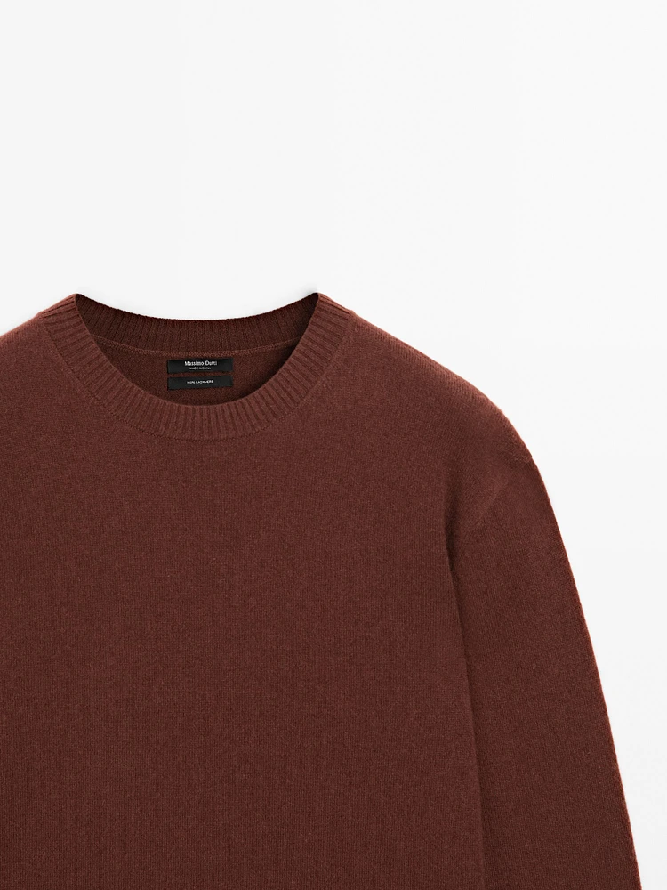 Pull col rond 100 % cachemire
