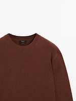 Pull col rond 100 % cachemire