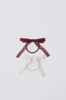 TWO-PACK OF BOW HAIR TIES