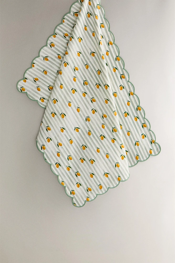TORCHON CUISINE COTON CITRONS