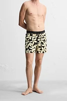 SHORT DE BAIN LONG À IMPRIMÉ FLORAL