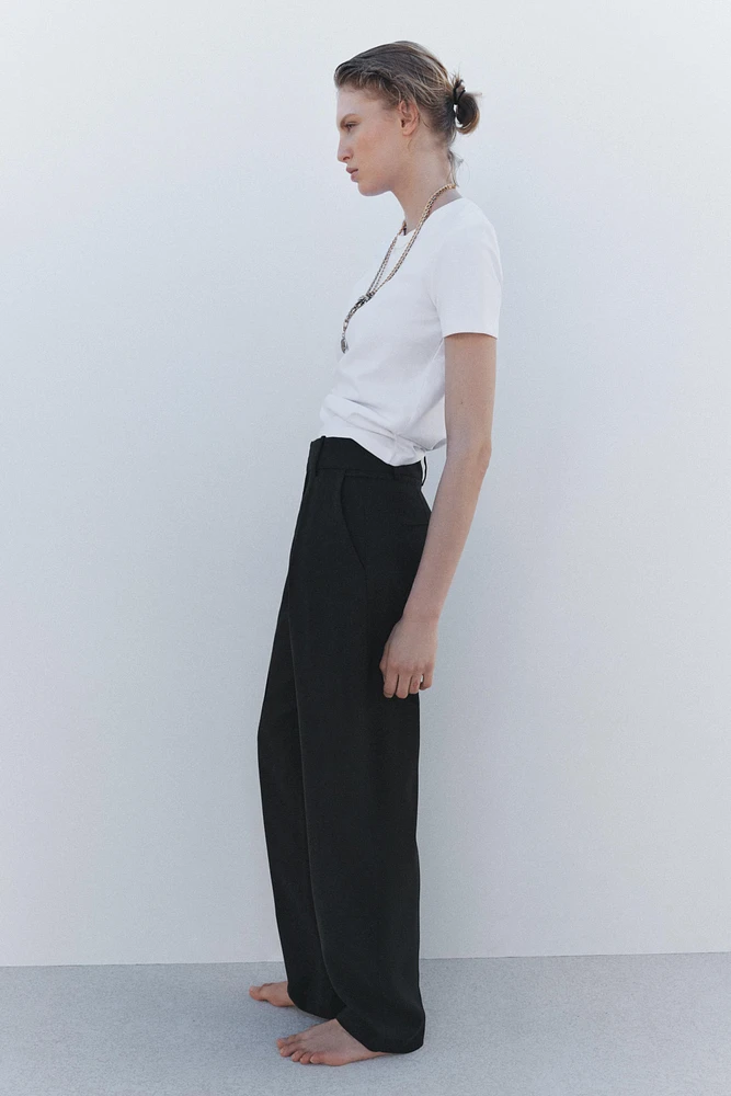 ZW COLLECTION LINEN BARREL PANTS