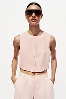 GILET COURT FENTES