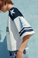 PRINTED ELBOW SLEEVE T-SHIRT