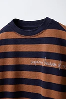 TEXTURED STRIPED T-SHIRT