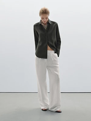 Flowing 100% linen shirt