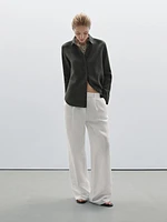 Flowing 100% linen shirt