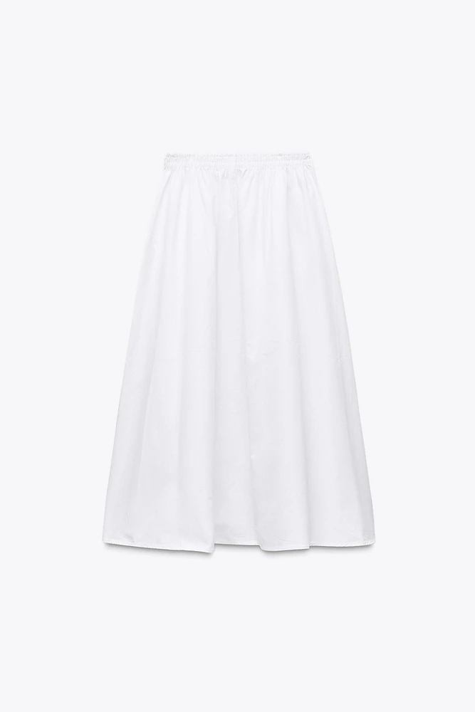 PLEATED MIDI SKIRT