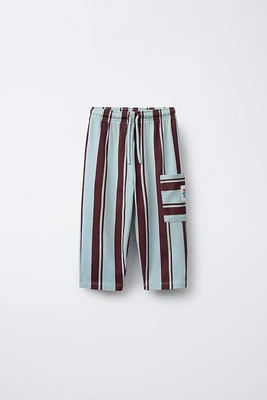STRIPED CARGO PANTS