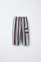STRIPED CARGO PANTS