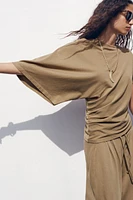 T-SHIRT ASYMÉTRIQUE DÉLAVÉ