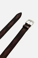 EMBOSSED LEATHER BELT