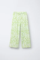 PLEATED PRINTED PANTS
