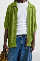 SLUB KNIT SHIRT