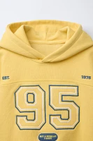 SHORT SLEEVE HOODED SWEATSHIRT