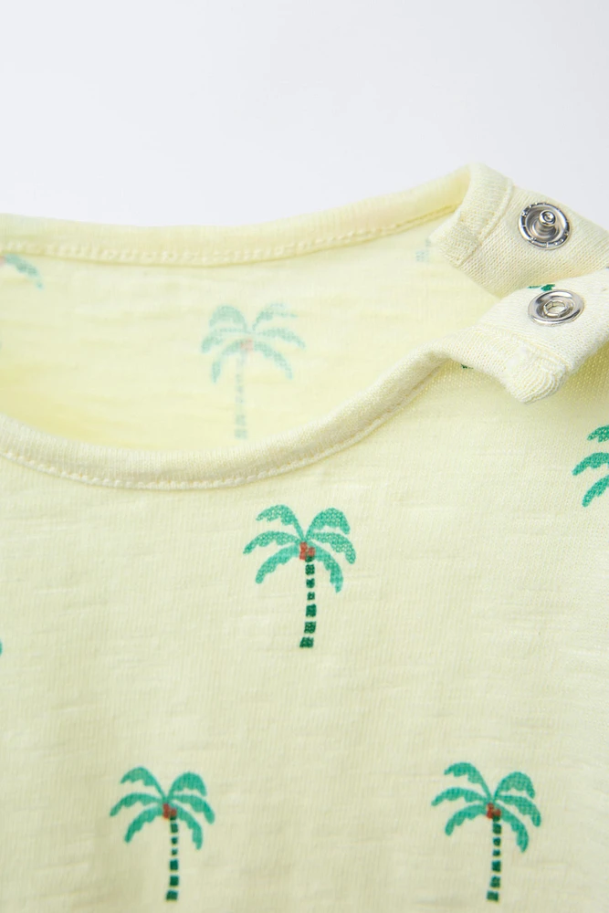 T-SHIRT IMPRIMÉ PALMIERS