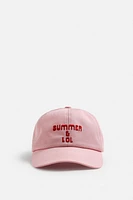 EMBROIDERED TEXT CAP