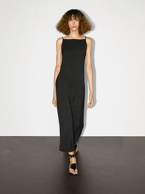 Long dress with rhinestone detail