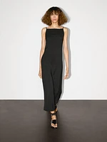 Long dress with rhinestone detail