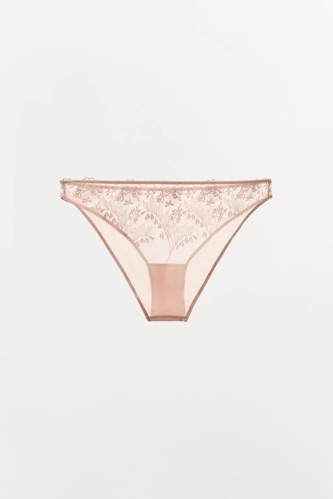 CULOTTE TULLE BRODERIES FLEURIES