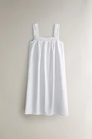 EMBROIDERED COTTON NIGHTGOWN