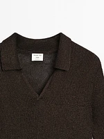 Polo en maille à manches courtes