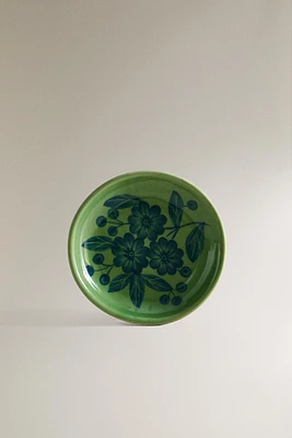 ASSIETTE À PAIN GRÈS FLEURS