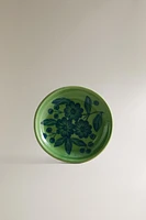 ASSIETTE À PAIN GRÈS FLEURS