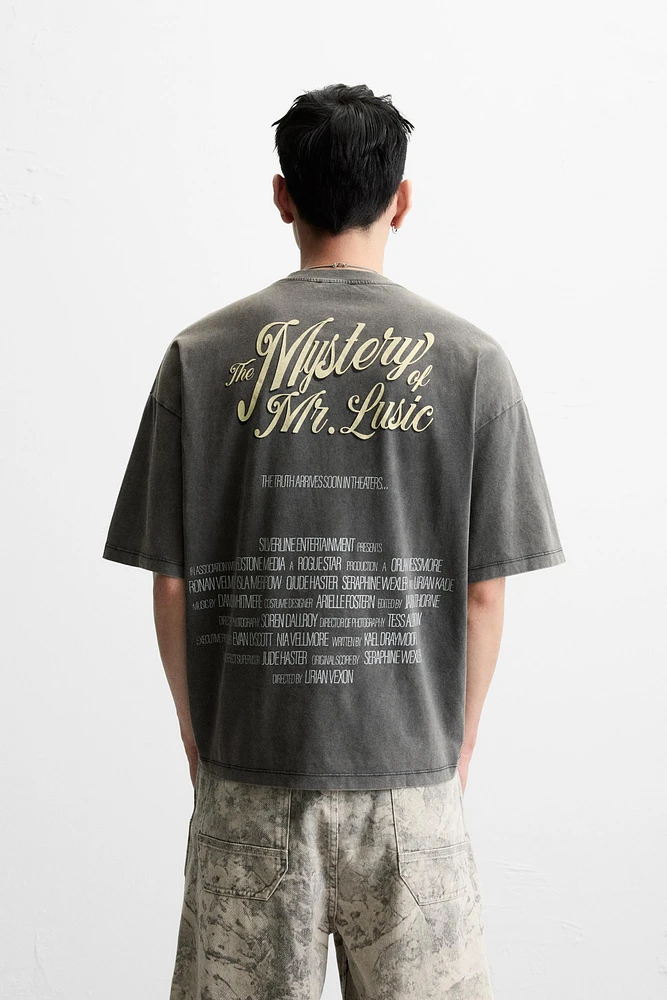 T-SHIRT DÉLAVÉ TEXTES