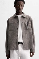 TEXTURED WEAVE OVERSHIRT