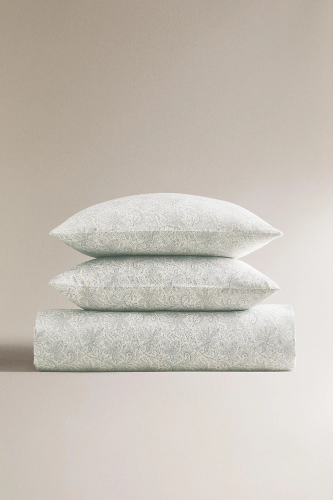 PAISLEY PRINT SATEEN DUVET COVER
