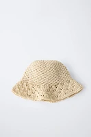 RAFFIA EFFECT HAT