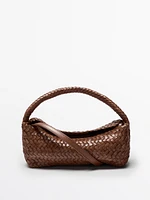 Sac à bandoulière tressé en cuir nappa
