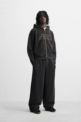 WASHED PLEATED JOGGER PANTS