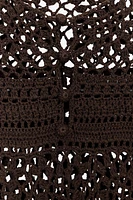 CROCHET KNIT MINI DRESS