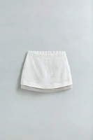 JUPE-SHORT ORGANZA 100 % LIN