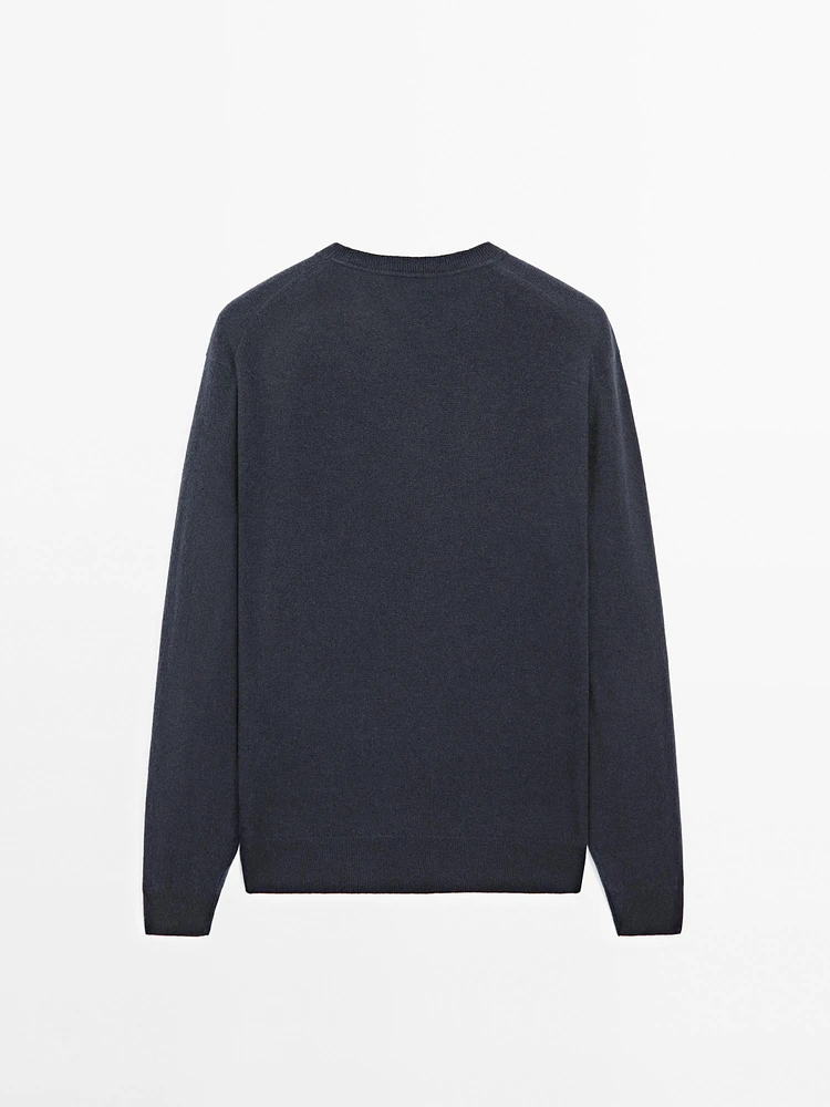 Pull en maille de cachemire à col rond