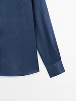 100% linen slim fit shirt