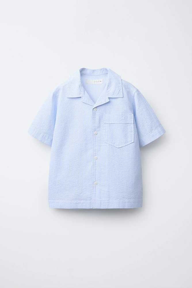 SEERSUCKER STRIPE SHIRT