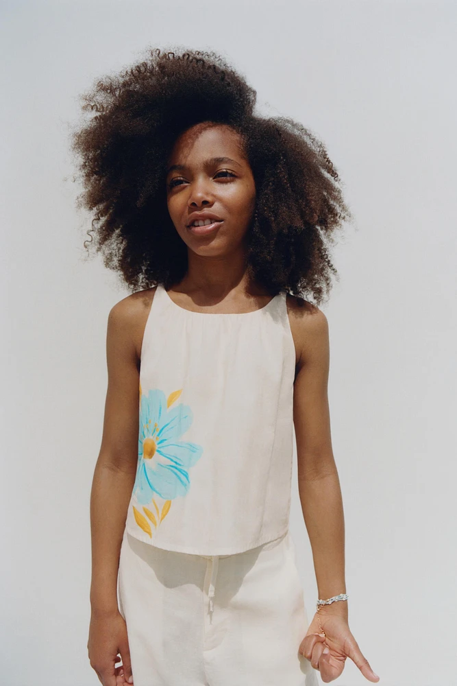 TOP IMPRIMÉ FLEURS