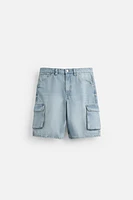 SHORT EN JEAN STYLE MILITAIRE
